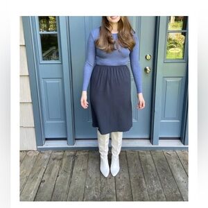 Mimu Maxi SLIP-ON SKIRT (STEEL)